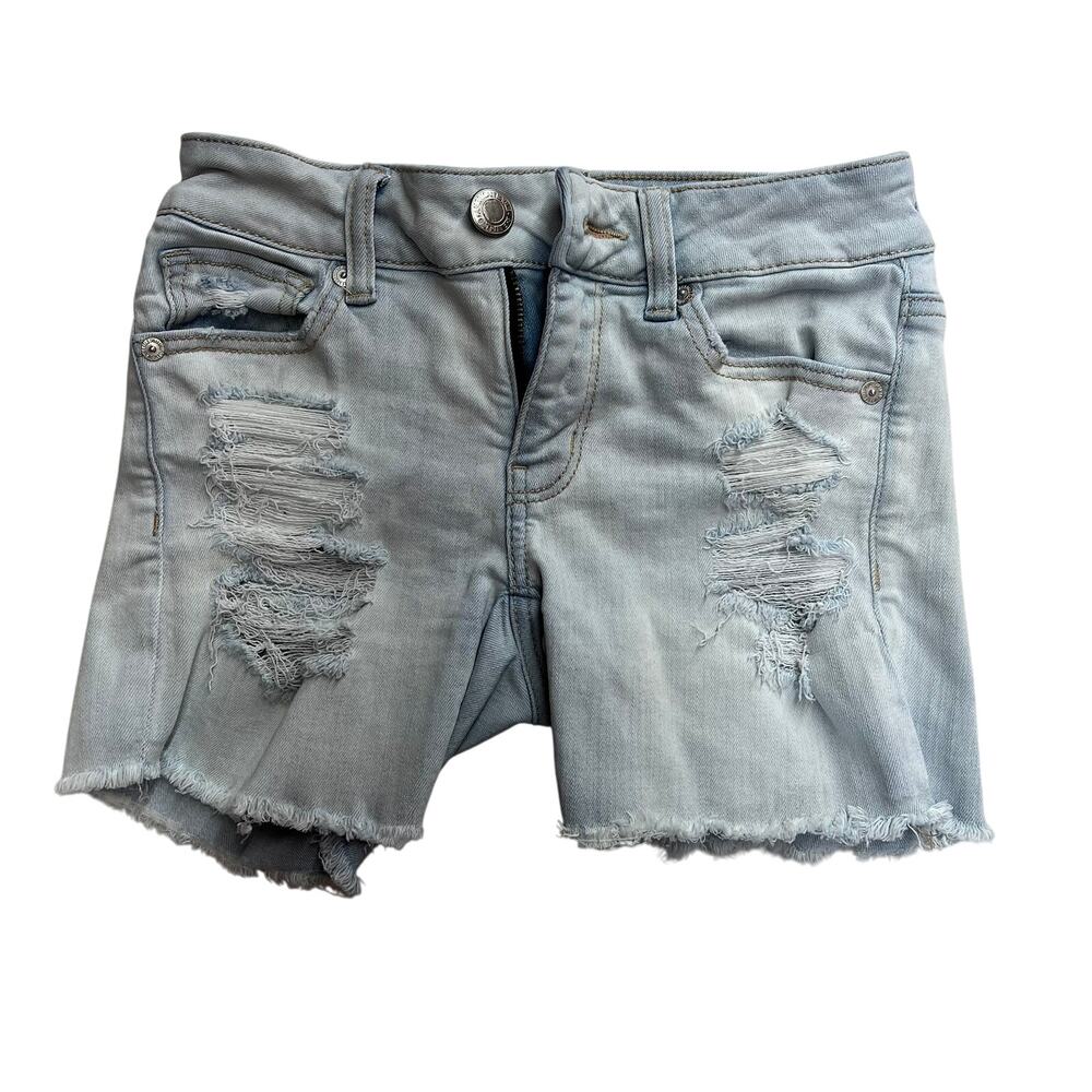 AMERICAN EAGLE Women's Ne(x)t Level Stretch Denim Jean Shorts RN54485 Size 00‎